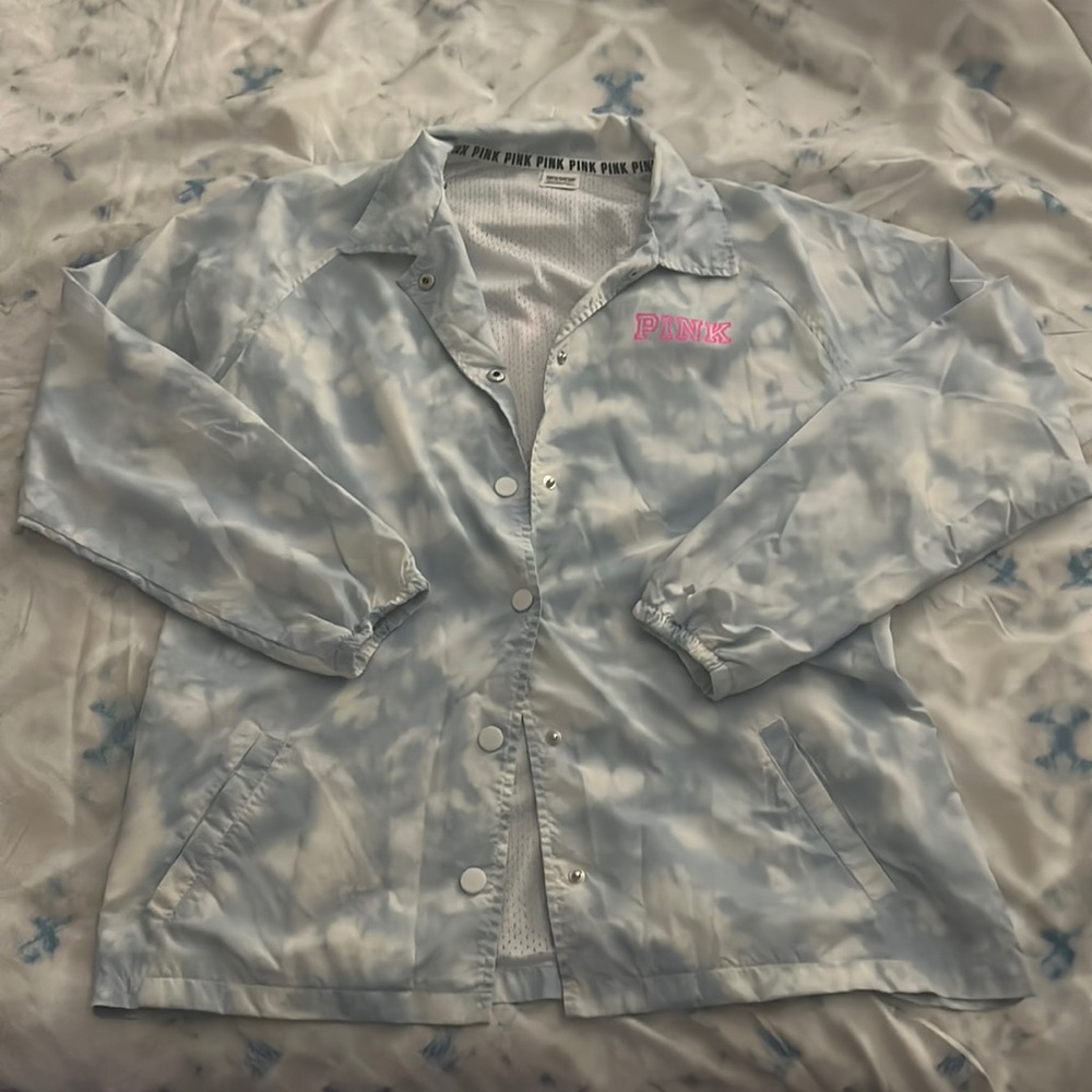PINK Sky Blue Windbreaker